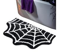 Genérico Motage de halloween - 23,62 x 35,43 in Mat de baño web Spider | Slip-Dirt lavable a prueba - Fibra de alta calidad | para baño cocina salón entrada ducha Spukhaus fiesta