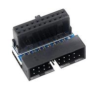 Genérico Motherboard Adapter - ABS, Internal Header 90-Degree Right Angle | Cable Management PC Power Adapter, Desktop Connector For Computer, Workstation, Home Office, PC Build