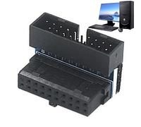 Genérico Motherboard USB - Adapter 19 Pin 20 Pin Male to Female | Connector Internal USB Extension Converter High Speed Data Transfer Stable Connection for Desktop, PC, Computer, Home, Office Setup