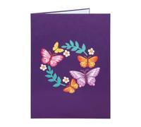 Genérico Mothers Day Card, 5x7 Inch 3D Flower Butterfly Greeting Card with Removable Notes, Happy Mother’s Day Paper Cards for Grandma Stepmom Women