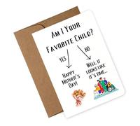 Genérico Mothers Day Card - Funny Humorous Greeting Card for Women Celebration | Festive Message Cards for Mom Grandmother Wife, Cute Holiday Cards for Party Events Home Travel Keepsake