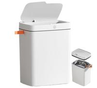 Genérico Motion Trash Can | 26.49x18.01x30.51cm USB Rechargeable Garbage Bin With Motion Sensor,Long Lasting Waterproof Bathroom Garbage Can, 15L Intelligent Trash Bin For Bedroom, Bathroom, Kitchen