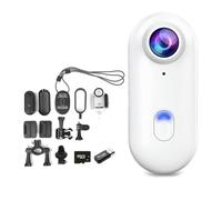 Genérico Motiontrail Camera - Nexo25 Camera, Smallest High-Res CAM in The World, with 4k/1080p, Waterproof Case, Magnetic Clip, 360° Rotation, for Sports, Cycling, Diving (White,1080p 32G)