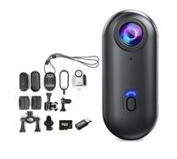 Genérico Motiontrail Camera - Nexo25 Camera, Smallest High-Res CAM in The World, with 4k/1080p, Waterproof Case, Magnetic Clip, 360° Rotation, for Sports, Cycling, Diving (Black,4k 32G)