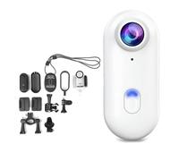 Genérico Motiontrail Camera - Nexo25 Camera, Smallest High-Res CAM in The World, with 4k/1080p, Waterproof Case, Magnetic Clip, 360° Rotation, for Sports, Cycling, Diving (White,4k no Card)