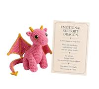 Genérico Motivational Dragon Doll Crochet Pocket Buddy Positive Gift Toy