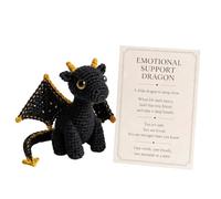 Genérico Motivational Dragon Doll Crochet Pocket Buddy Positive Gift Toy
