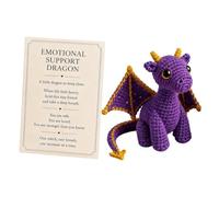 Genérico Motivational Dragon Doll Crochet Pocket Buddy Positive Gift Toy