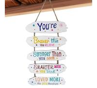 Generico Motivational Wall Decor for Kids, Wooden Positive Quotes Decoration Sign, 35x23x0.5cm Playroom Educational Wall Art, Wood Sign for Living Room Bedroom