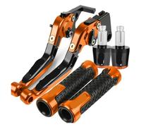 Genérico Motorcycle Adjustable Brake Clutch Levers Handlebar grips ends For HONDA For SH125 For SH125i 2008-2023 ,Resistente al uso