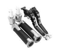 Genérico Motorcycle Adjustable Brake Clutch Levers Handlebar Handle Bar Ends Grips Caps For BMW For C600SPORT 2011-2015,Resistente al uso