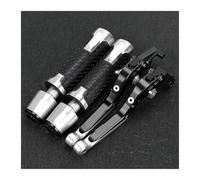 Genérico Motorcycle Brake Clutch Levers Handlebar Grips Handle Bar Grip Ends Accessories For Aprilia For SHIVER 750 / GT 2007-2016,Resistente al uso