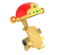 Genérico Motorcycle Cell Phone Holder, Waterproof Handlebar Phones Mount Stand, PC, ABS Adjustable Phone Mount Clip with Hat Sun Shade Rain Cover for Scooter, 5.51x4.92x5.12 Inches