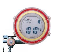 Genérico Motorcycle Electric Watch - Stainless Steel, Waterproof Digital Display Clock | Motorbike Mount Electronic Watch with Light Button For Motorcycle, SUV, Vehicle, Auto, Commuting