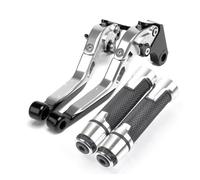 Genérico Motorcycle Folding Extendable CNC Moto Adjustable Clutch Brake Levers Handbar End Grips fit For Bajaj For Pulsar 200 For NS/200 For RS/200 A,Resistente al uso