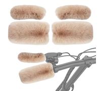 Genérico Motorcycle Handlebar Cover - Plush Windproof Hand Guard, Thermal Grip Protector for Riding Safety, Winter Shield with Soft Lining, Cold Weather Cover for Motorbike Snowmobile ATV Cycling