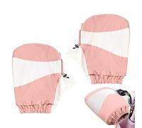 Generico Motorcycle Handlebar Muffs, Windproof Warm Gloves Mittens, Bike Muffs, Hand Guard Covers for Riding, Snowmobile, Cycling, Motorbike, Atv, Winter and Summer Use, 1240g, Pink
