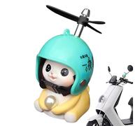 Genérico Motorcycle Handlebar Ornaments | Yellow Toys - Animal Car Decorative Ornaments, Resin Helmets Toys, Elastic Stretch Strap F Charming Yellow To Any Vehicle; Its Adaptor Motorcycles, Cars