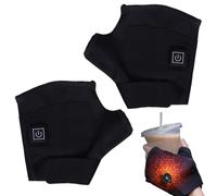 Genérico Motorcycle Heated Gloves - Rechargeable Mittens, 3 Temp Settings Winter Fingerless Gloves, Outdoor Writing Hiking Snowboarding Cycling Driving, Hand Warmth Cold Weather Gear