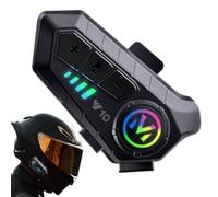 Generico Motorcycle Helmet Headset - IPX6 Waterproof, 32H Playtime | Wireless 5.3 Chip, Noise Reduction, 1000mAh Battery, 20m Range, Perfect For Riding, Skiing, Cycling Communication