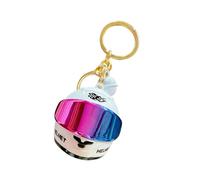 Genérico Motorcycle Helmet Keychain - Light Up | 3D Metal Keyring