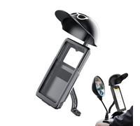 Genérico Motorcycle Phone Holder - Handlebar & Rearview Mirror Mount for Secure Cycling, Outdoor Riding with Sun Hat Shield Function, Mobile Phone Bracket for Bikes & Scooters, ABS, Men, Women Use