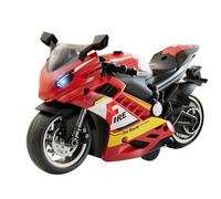 Genérico Motorradfigur, Motorrad mit Ton und Licht, Elektrisches Spielzeug-Motorrad-Figurenset, Freundliches Motorrad mit Rückzugsmotor für, Mädchen, Kinder, Erwachsene