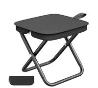 Genérico Mountaineering and Hiking Portable Stool, Folding Camp Stool Pocket Chair, Ultra-Light Folding Stool - Supports Up to 265 lbs, for Camp, Beach, Fishing, Hiking (Black)
