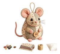 Genérico Mouse Ornament Sewing Craft Kit, DIY Mouse Felt Craft Kit