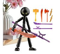 Genérico Movable Action Figures - Poseable Character Toys | Articulated Joints with Interchangeable Accessories, Collectible PVC Models for Imaginative Storytelling and Shelf Decor
