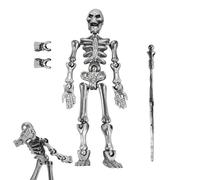 Genérico Movable Skeleton Action Figure, Full Body Assembly Model with Flexible Joints, Poseable Figurine for Desk Decor, Bookshelf Display, Halloween Crafts, Art Projects, 1 Piece