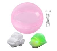 Genérico Moving Ball Cat Toy, Interactive Automatic Rolling Ball 8.5x6.5x8cm, USB Rechargeable Turtle Car with Lights Music, Pet Exercise Indoor Play for Kittens and Cats