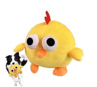 Genérico Moving Ball for Dogs | Rechargeable Interactive Dog Toy, 15x14x13cm, Bouncing Cartoon Chicken Plush Ball Squeaker Sound, Automatic Moving Pet for Puppy, Small, Medium
