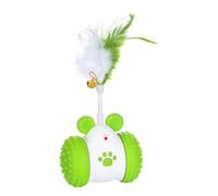 Genérico Moving Cat Toy, Electric Pet Feather, Interactive Smart Funny Kitten Game Wand Ejercise Playtime Training Playset for Home Indoor Use, 3,3 x 2,9 x 3,3 pulgadas