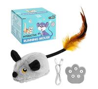 Genérico Moving Cat Toy, Interactive Toys Moving Mice, 12.6x2.36x2.36 Inches Remote Control Plush Doll with Light Sound, Pet Supplies for Kitten, Indoor, Outdoor Exercise, Boredom Relieved