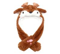 Genérico Moving Ear Plush Hat with Jumping Animation, Christmas Headwear, Average Size up to 60cm, Soft Material, Entertainment Accessory for Kids, Cosplay, Parties