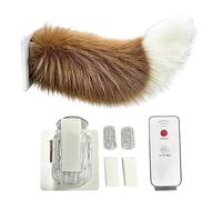 Genérico Moving Tail | Wagging Remote Control Rechargeable Realistic Cute Decor | Cosplay Friendly Fuzzy Moving Tail | For Travel Rear Trucks Motorcycle Home Vehicles Holiday Party SUV Trip Commuting