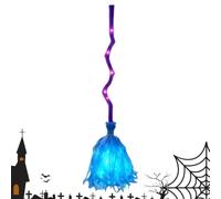 Genérico Moving Witch Broom - 35 Inch Halloween Light Up Decoration | Moving Witch Broom - 35 Inch Halloween Light Up Spooky Prop For Courtyard Indoor Corner Party Haunted House