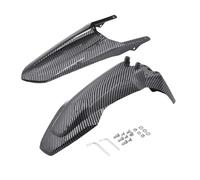 Genérico Mud Guards - 15.2 Inch Front Rear Set For Electric Motocross Motorcycle | Motocross Carbon Fiber Textured Fenders | Replacement Front Rear For Dirt Bike. Carbon Fiber.