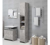Generico Mueble de baño gris cemento 30 x 30 x 183,5 cm madera multicapa kangqiling802673