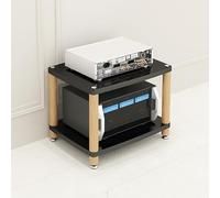 Genérico Mueble esquinero para Equipos audiovisuales de 2/3/4 Niveles, Estante de Audio Abierto, Mueble estéreo Multimedia, estantería para Audio y vídeo, Estante de Audio Negro para Cine en casa, 60