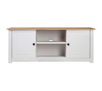 Genérico Mueble para TV Madera de Pino Estilo Panamá Blanco 120x40x50 cm,Mobiliario,Muebles TV-282672