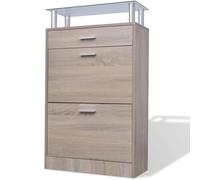 Genérico Mueble Zapatero cajón y Estante Superior Vidrio Aspecto Madera,Productos del hogar,Organización y Almacenamiento,Almacenamiento de Ropa y armarios,Zapateros y organizadores de calzado-241245
