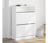 Genérico Mueble Zapatero con 2 cajones abatibles Blanco 80x34x116 cm,Productos del hogar,Organización y Almacenamiento,Almacenamiento de Ropa y armarios,Zapateros y organizadores de calzado-3214406