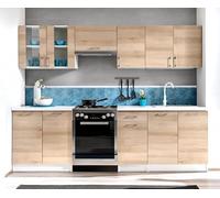Genérico Muebles de Cocina Completa Nika Roble Artisan 260/200 cm sin encimera