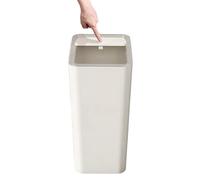 Genérico Mülleimer mit Deckel - Schlanker Abfalleimer 10L | Kompakter Abfallbehälter | Für Wohnheim Bad Toilette Waschbecken Ecke Innenbereich Haushalt