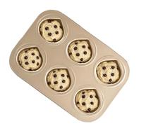 Genérico Muffin Pan, Chestnut Shape Metal Non Stick Bakeware, Large Cupcake Baking Mold Tray For Chocolate Candy Jelly Pastries Ice Cubes Party Wedding Holiday Home Kitchen Dessert Making Tool Use