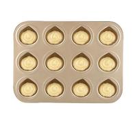 Genérico Muffin Pan, Chestnut Shape Metal Non Stick Bakeware, Large Cupcake Baking Mold Tray For Chocolate Candy Jelly Pastries Ice Cubes Party Wedding Holiday Home Kitchen Dessert Making Tool Use