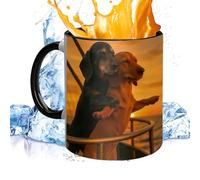 Genérico Mug Couple Teckel En Céramique 33cl, Pose Amoureuse Iconique Et Mignonne | Tasse À Café Romantique Pour Saint-Valentin, Anniversaire, Mariage, Couple Amoureux Des Chiens