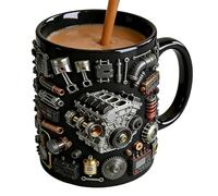 Genérico Mug En Céramique - 1 pièce Tasse Mécanique Originale - /5,9 pouces Tasse Moteur avec Poignée Anti-Dérapante | Pour Thé Café Fêtes Anniversaire Saint-Valentin Hommes Amateurs d'Automobiles
